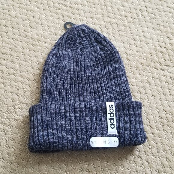 **NWT** Adidas Women’s Hawthorn Fold Beanie Black/Onyx Marble - Picture 1 of 4